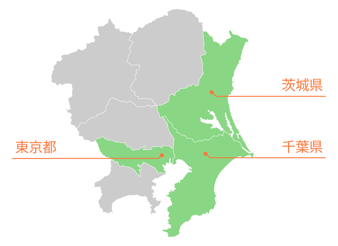 関東全域の地図